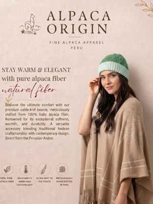 Luxury Alpaca Beanie – Sage & Mint