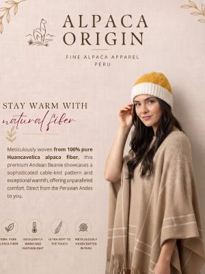 Premium Handcrafted Alpaca Yellow Beanie